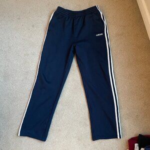 Adidas Youth / Kids XL (18/20) Navy Blue 3-Stripe Track Y2K Wide Leg